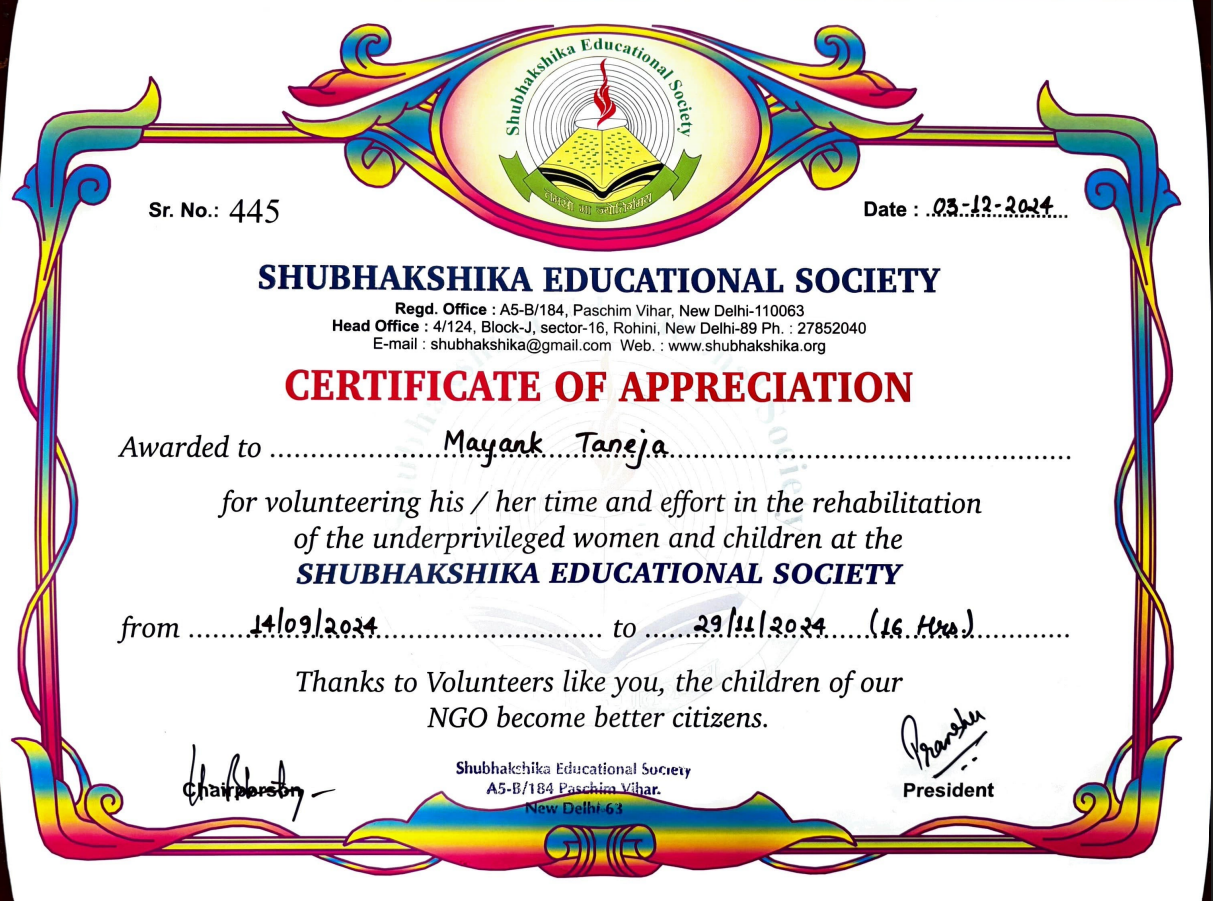 Shubhakshika NGO Volunteer
